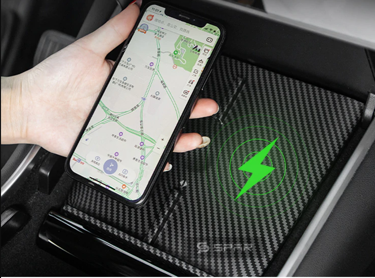 CARBON FIBER ULTRA-FAST WIRELESS PHONE CHARGER FOR TESLA MODEL 3