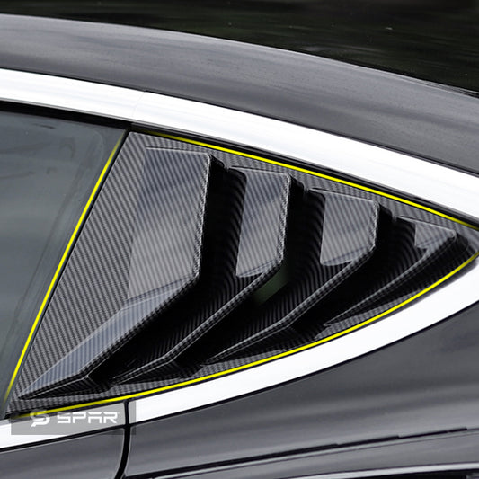 أغطية حماية جمالية للنافذة الخلفية من الكاربون فايبر لسيارة من نوع تيسلا الطراز (3/Y)