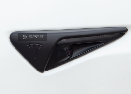 أغطية حماية للكاميرا الجانبية بلون أسود مطفي لسيارة من نوع تيسلا الطراز (S/3/X/Y)