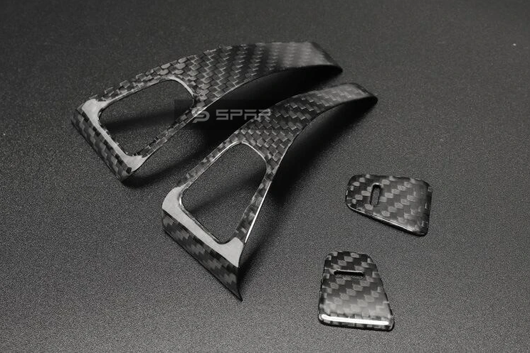 GENUINE CARBON FIBER BUTTON COVERS KIT FOR TESLA MODEL 3-Y (GLOSSY)