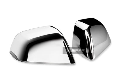 SILVER SIDE MIRROR MOLDED COVERS FOR TESLA MODEL 3