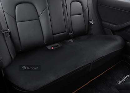 غطاء جلدي لمسند ظهر المقاعد الخلفية بلون أسود لسيارة من نوع تيسلا الطراز (3/Y)