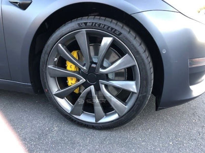 YELLOW 19" BRAKE CALIPER COVERS KIT FOR TESLA MODEL 3