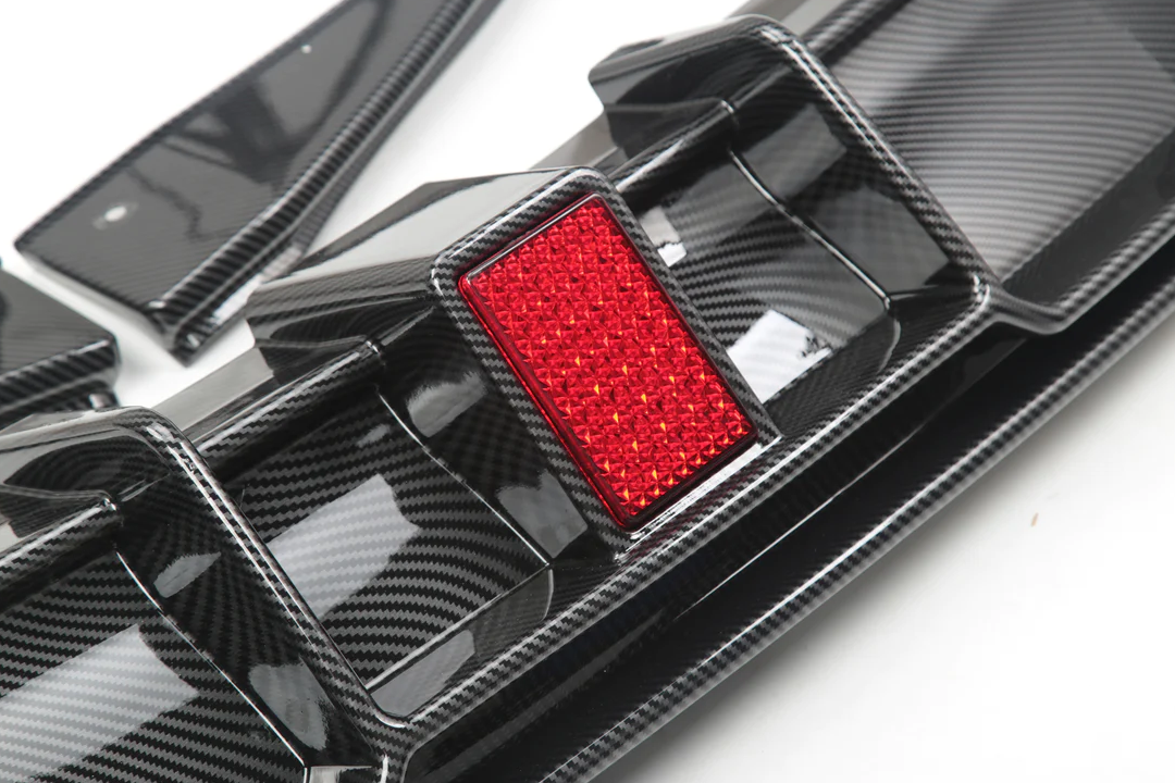 Rear Diffuser Carbon Fiber Bumper With Brake Lights for Tesla Model 3