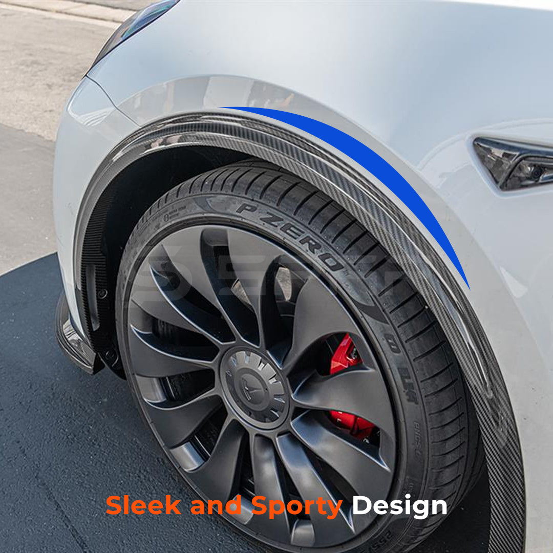Carbon Fiber Wheel Arch Trim for Tesla Model Y