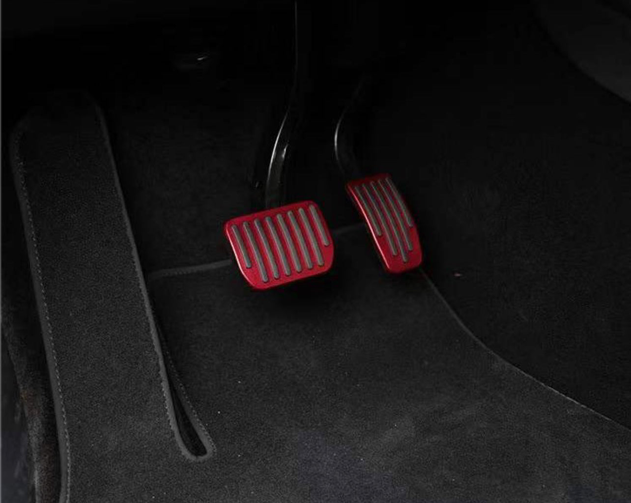 Red Performance Pedal Covers Set for Tesla Model 3-Y