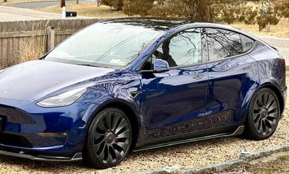 Carbon Fiber Custom Molded Side Skirts for Tesla Model Y